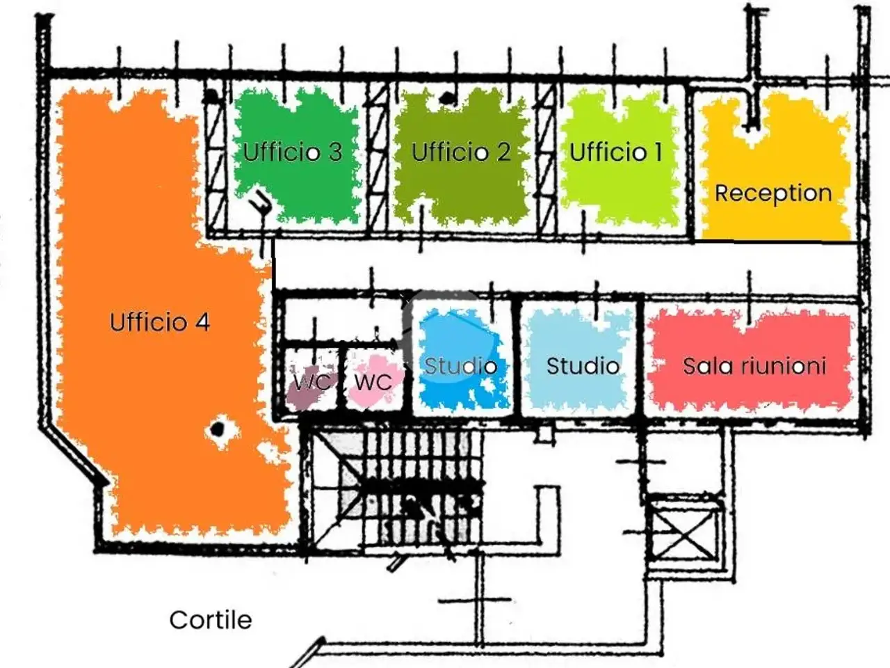 Ufficio in Ufficio Via della Valle 46, Carate Brianza, {3} - Planimetria 1