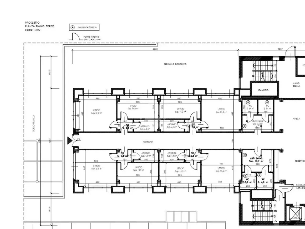 Ufficio in Corso Francia 155, Rivoli, {3} - Planimetria 1