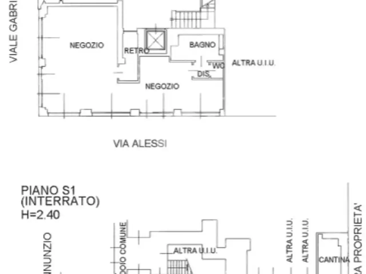 Negozio in Viale Gabriele d' Annunzio 3, Milano, {3} - Planimetria 1