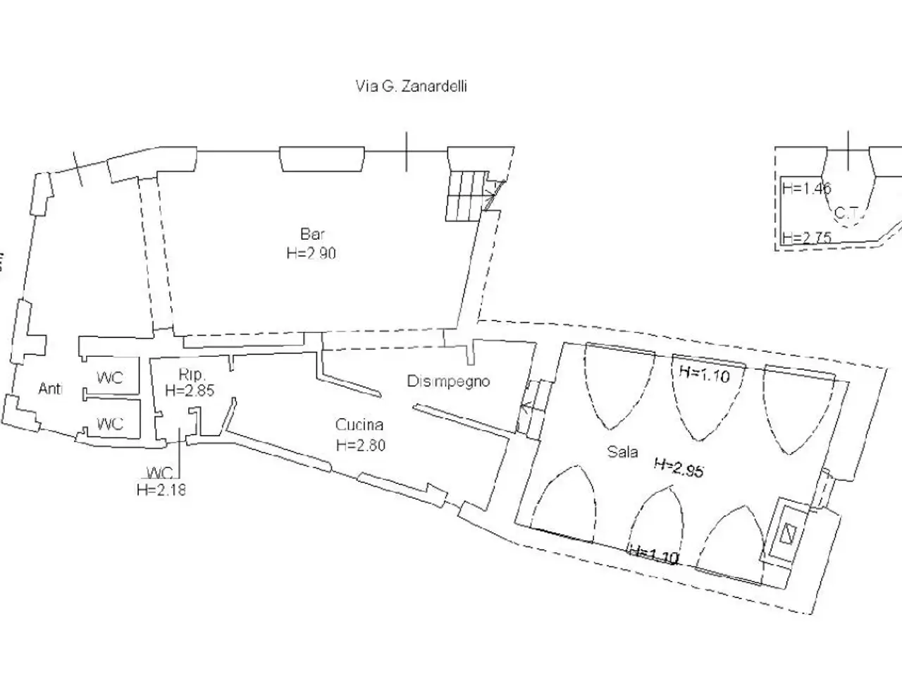 Negozio in Via G. Zanardelli 2, San Felice Del Benaco, {3} - Planimetria 1