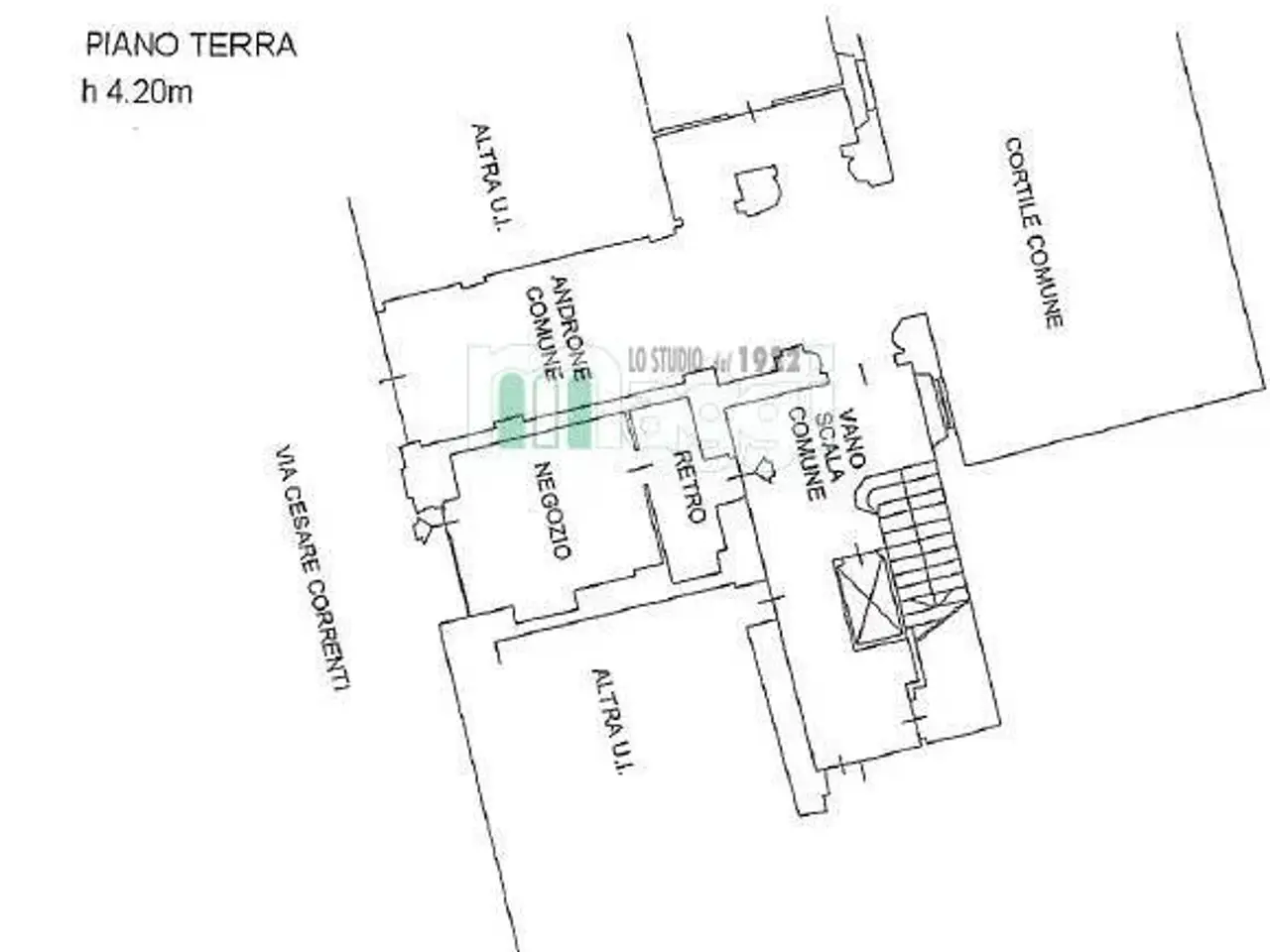 Negozio in Via Cesare Correnti, Milano, {3} - Planimetria 1