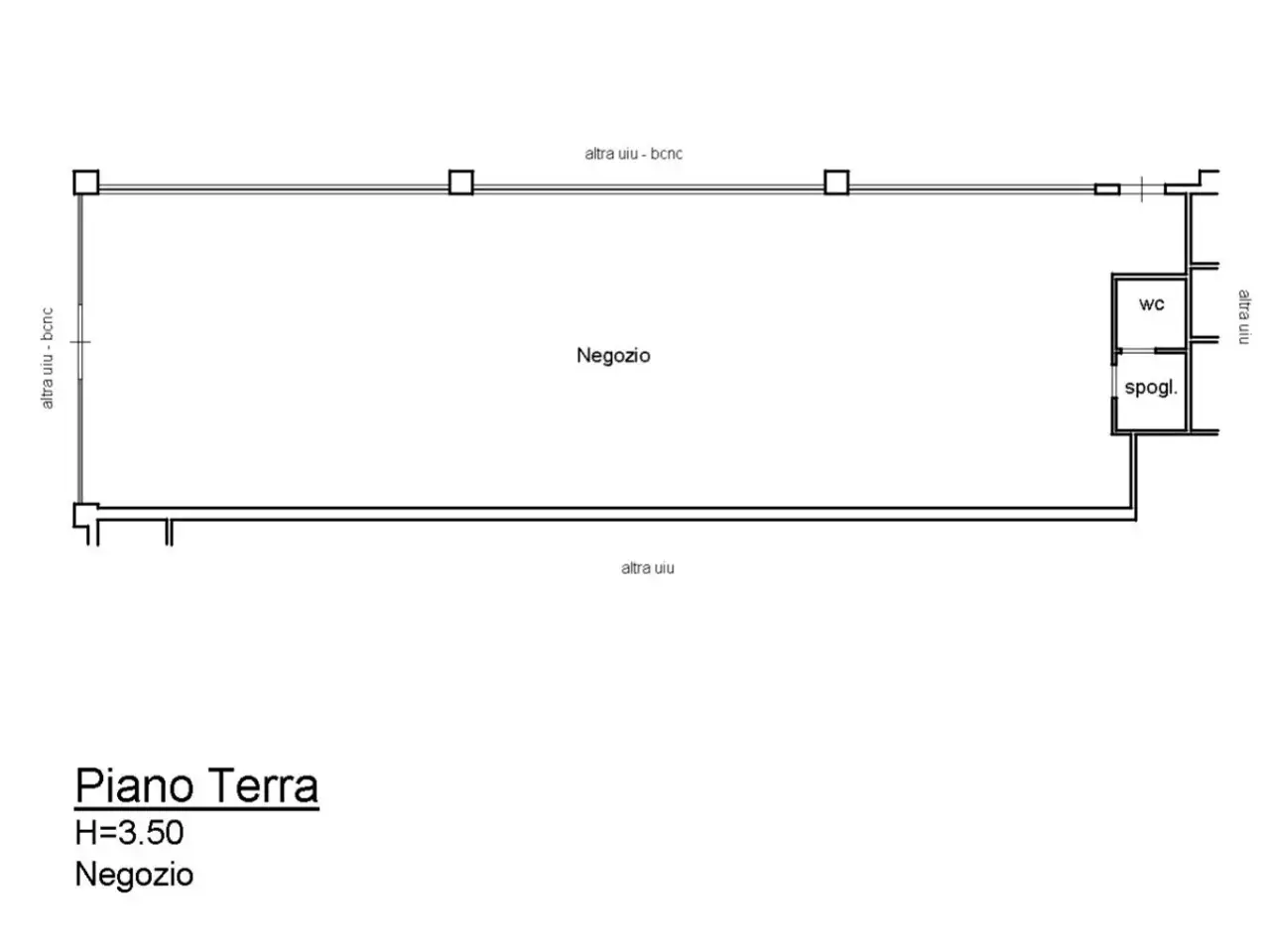 Negozio in Via delle Rose 1, Sermoneta, {3} - Planimetria 1
