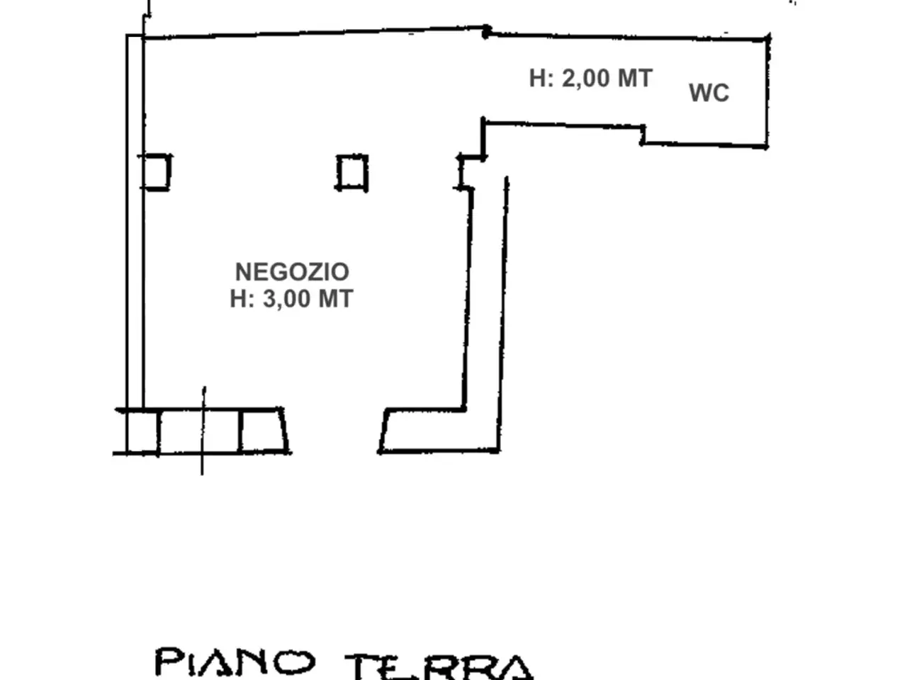 Negozio in Piazza Rota Massimo 22, Carvico, {3} - Planimetria 1