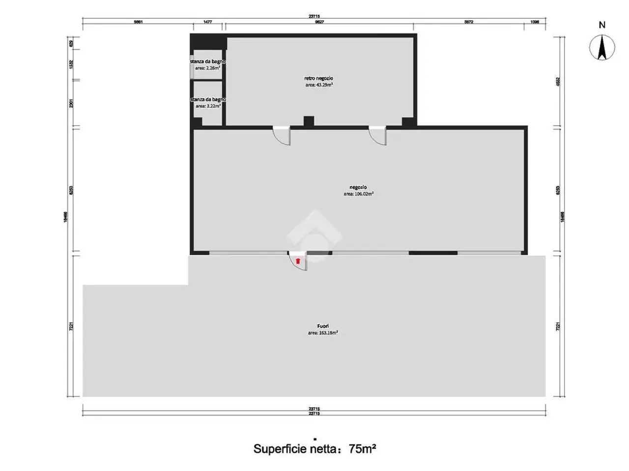 Negozio in Via Conicchio 17, Brescia, {3} - Planimetria 1
