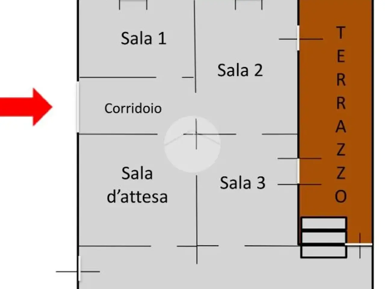 Ufficio in Via Luca Giordano 194, Napoli, {3} - Planimetria 1