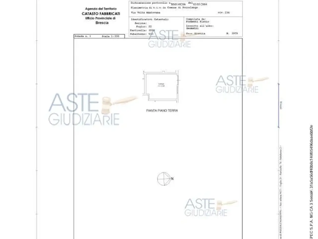 Autorimessa in Loc. Ponte del Cantone 48 48, Pozzolengo, {3} - Planimetria 1