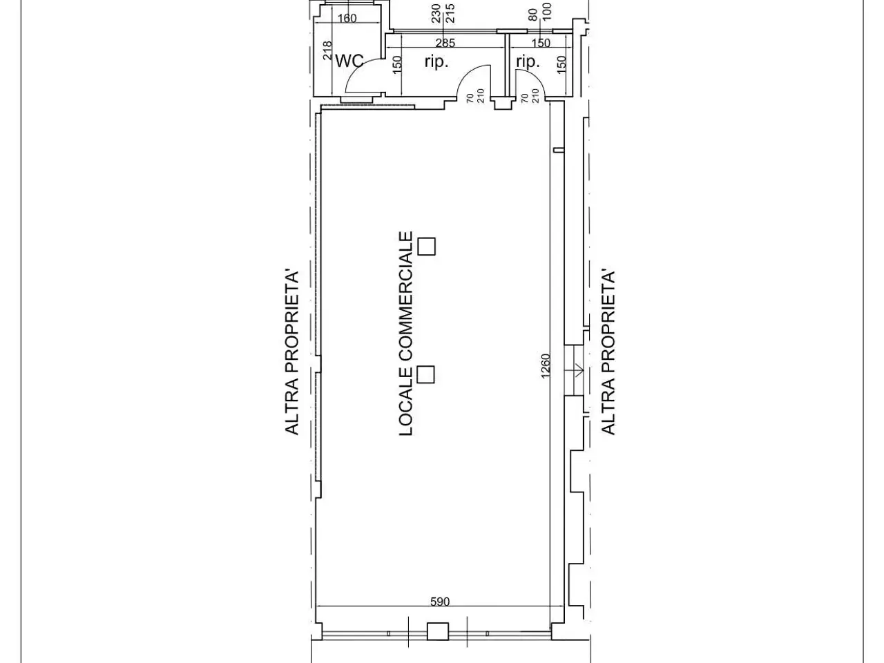 Negozio in Viale XXIV Maggio, Collegno, {3} - Planimetria 1
