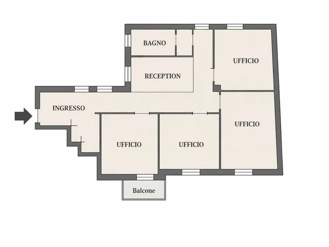 Ufficio in , Piacenza, {3} - Planimetria 1