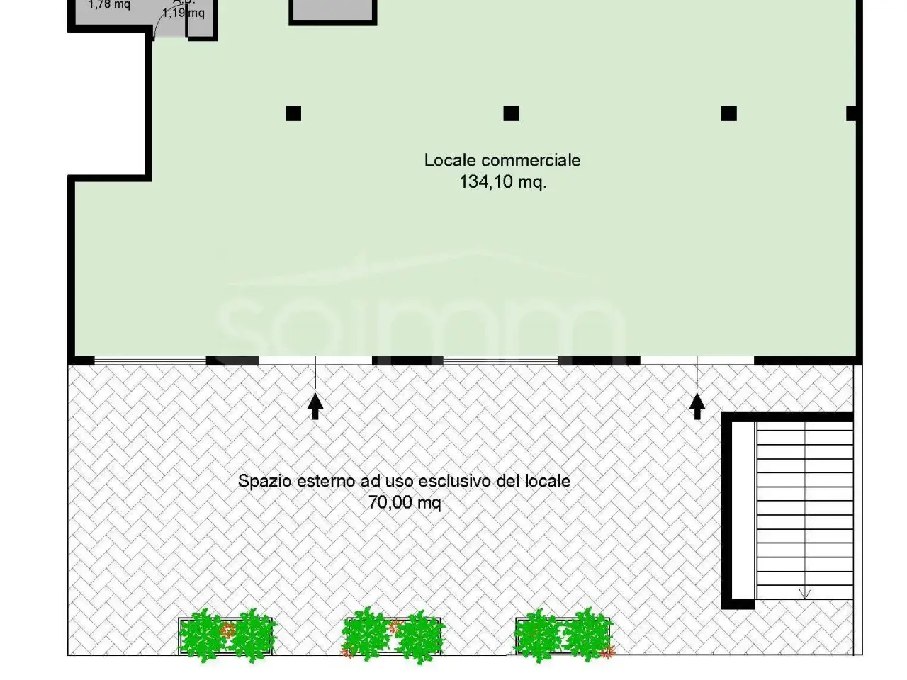 Negozio in Via Pitz' E Serra 42, Quartu Sant'Elena, {3} - Planimetria 1