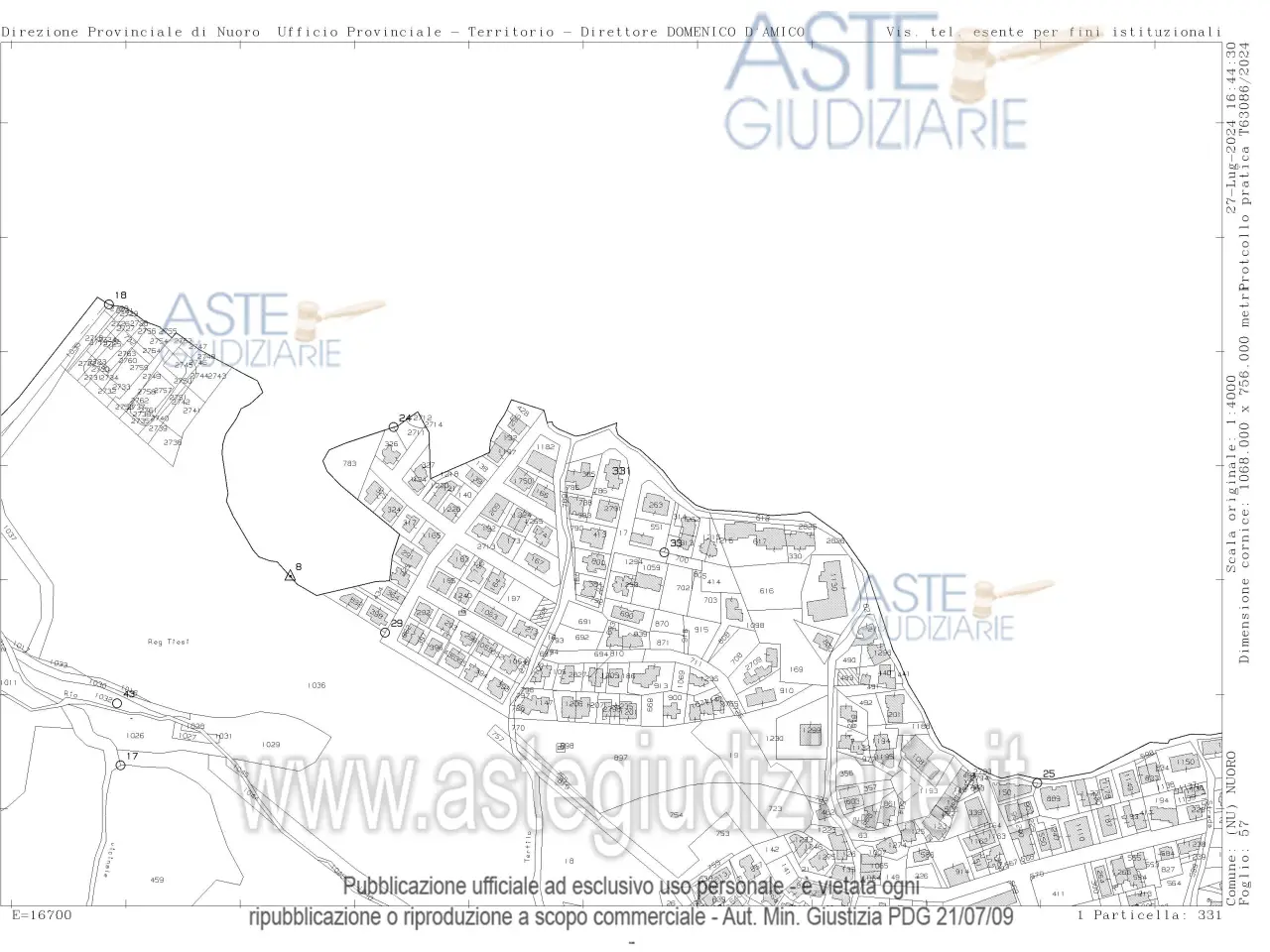 Autorimessa in Via Luigi Oggiano 48 48, Nuoro, {3} - Planimetria 1