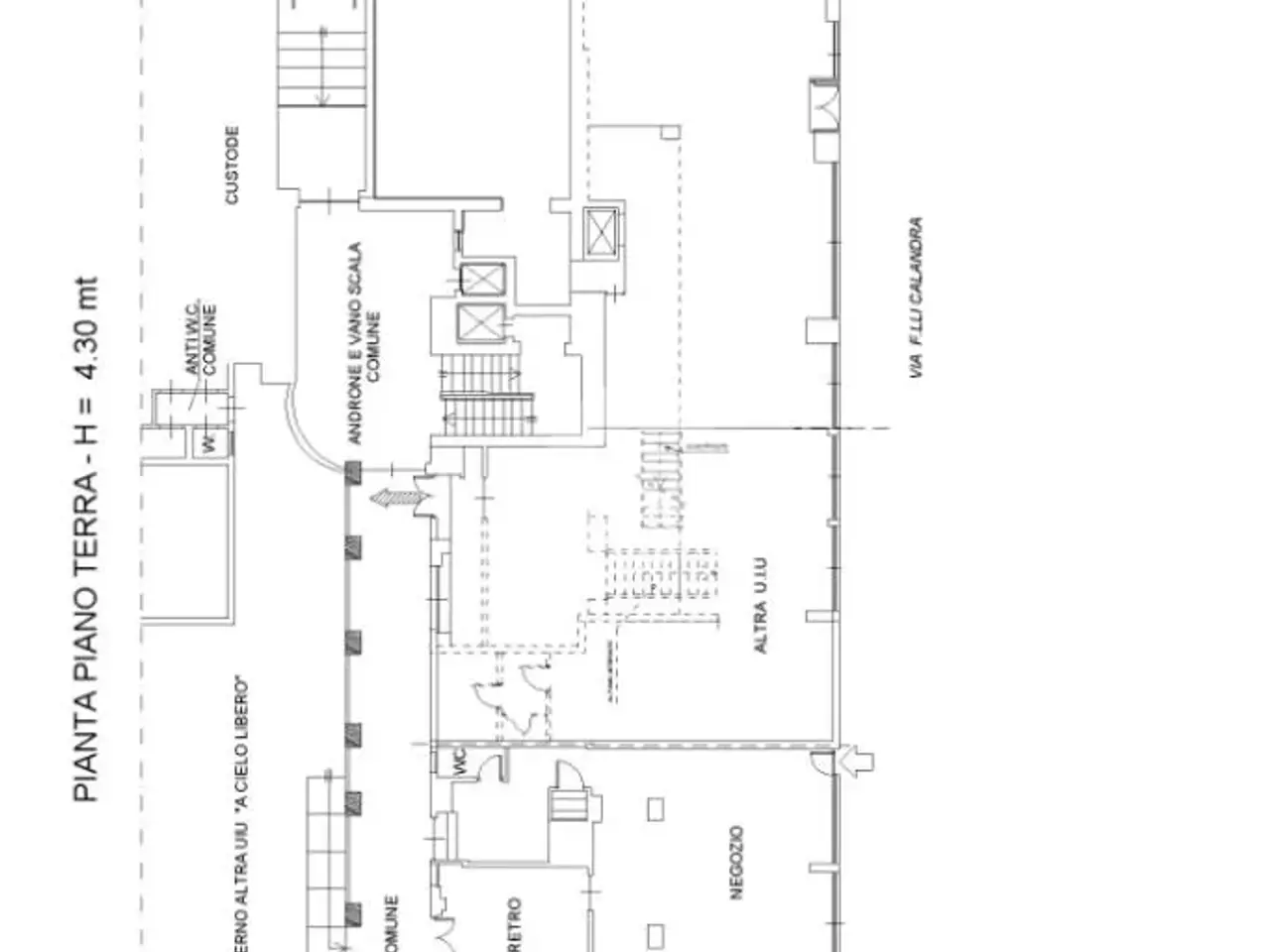 Negozio in Via Fratelli Calandra 23, Torino, {3} - Planimetria 1