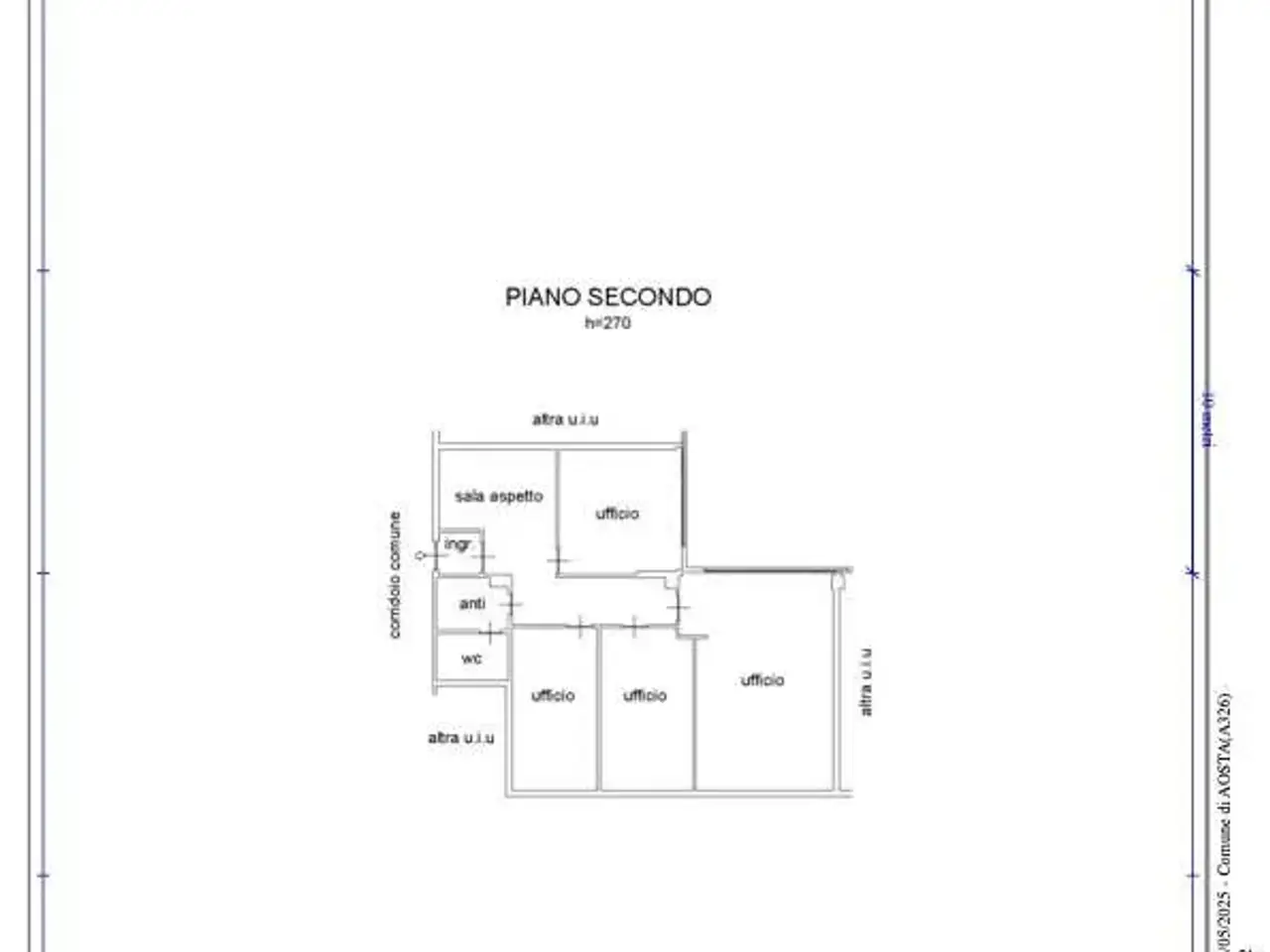 Ufficio in Regione Borgnalle, Aosta, {3} - Planimetria 1