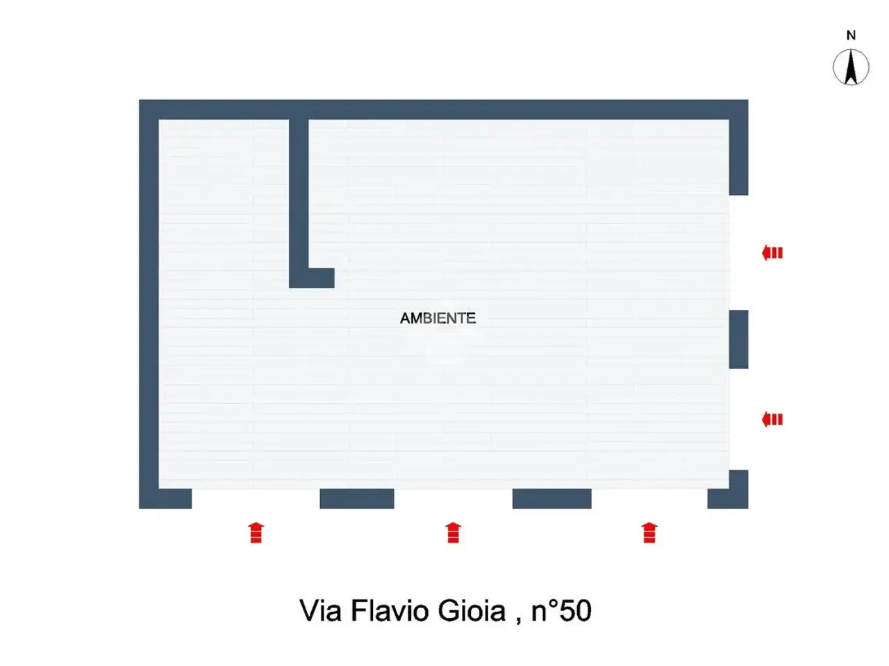 Magazzino in Via Flavio Gioia 50, Palermo, {3} - Planimetria 1
