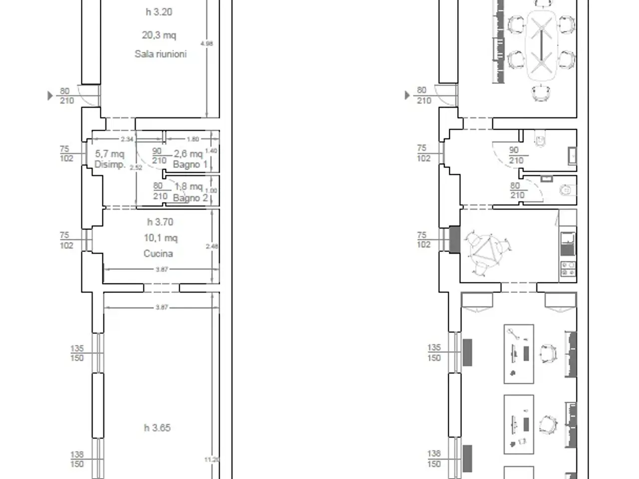 Negozio in Via Giovanni Antonio Amadeo 85, Milano, {3} - Planimetria 1