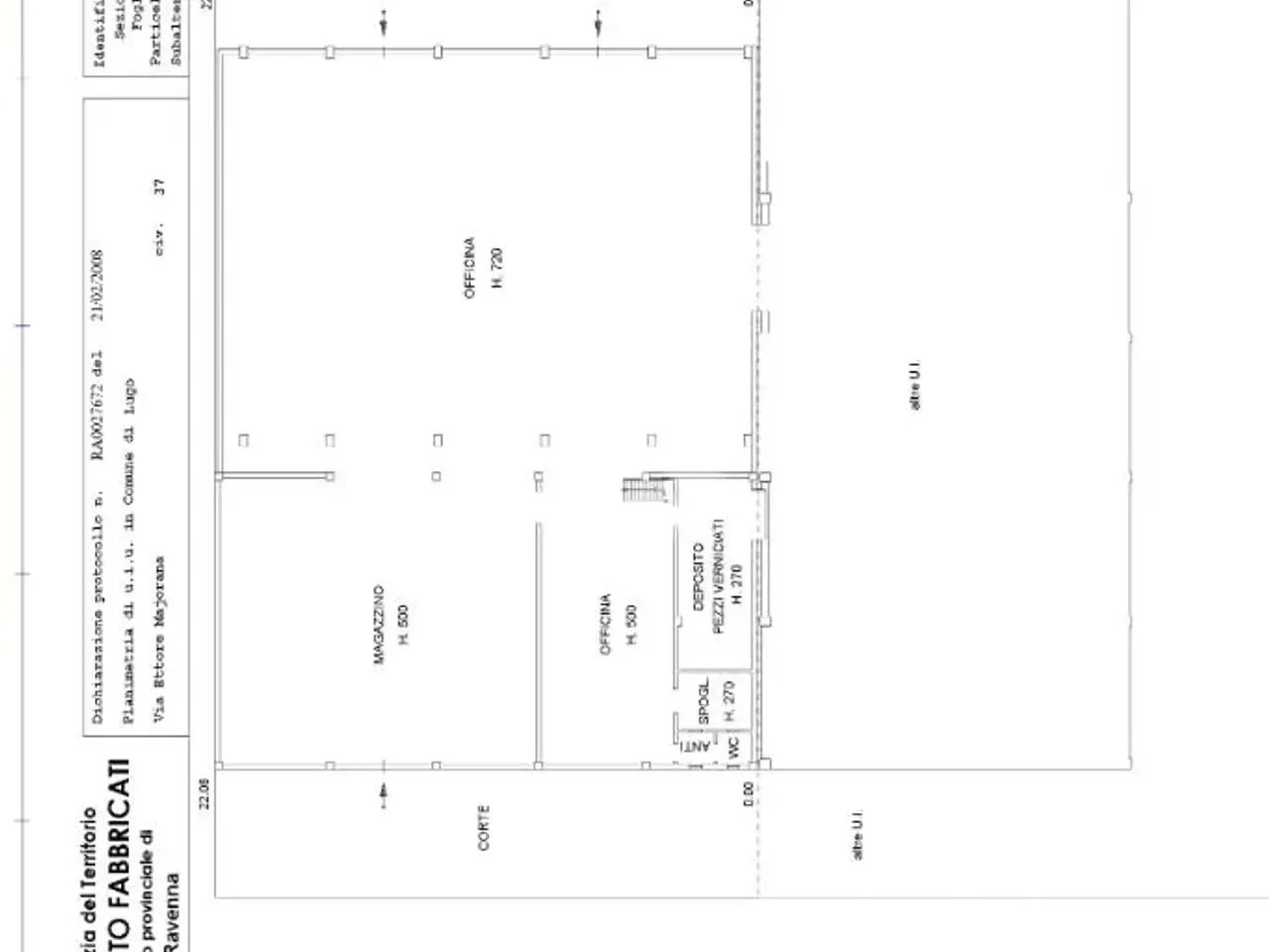 Capannone in Via Majorana 37, Lugo, {3} - Planimetria 1