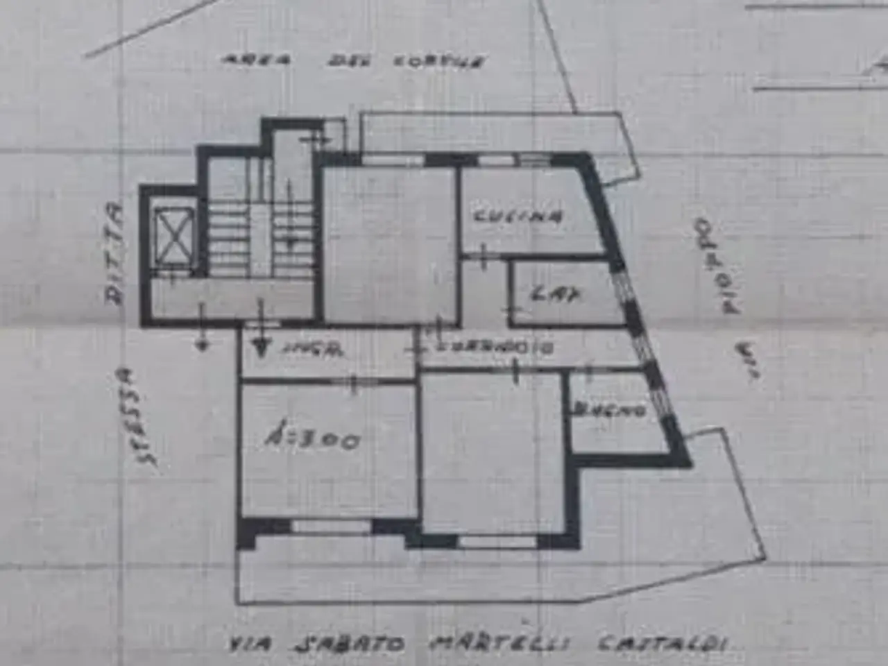 Trilocale in vendita, Via Sabato Martelli Castaldi, Catania - Planimetria 1