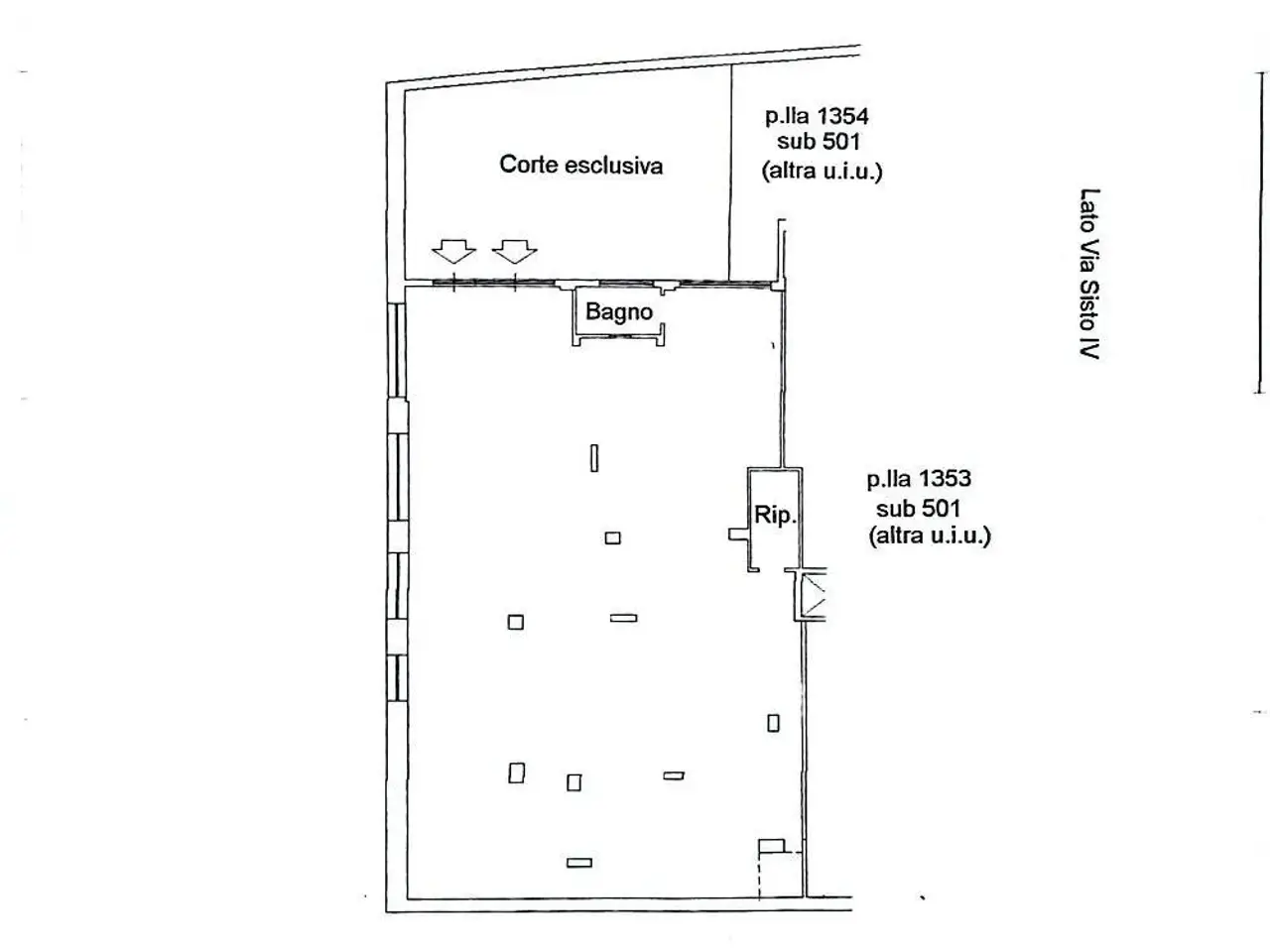 Negozio in Via Sisto IV 237, Roma, {3} - Planimetria 1