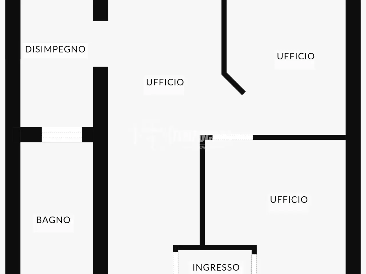 Ufficio in Via Umberto Cosmo 19, Torino, {3} - Planimetria 1