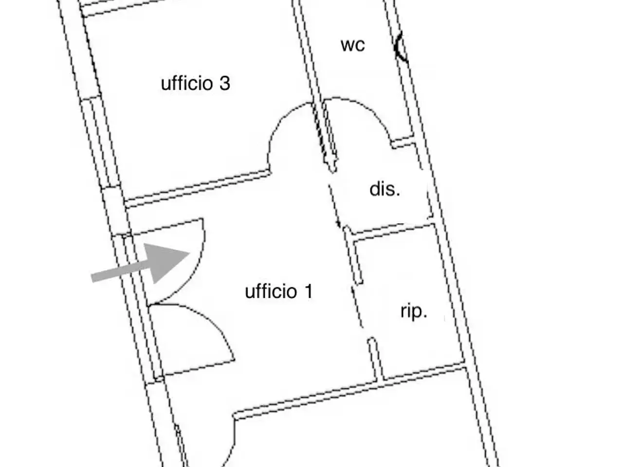 Ufficio in Via dell'Industria, Cecina, {3} - Planimetria 1