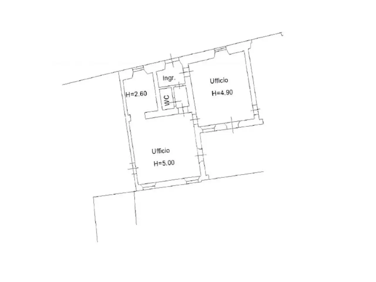 Ufficio in Via Marengo 19, Chiari, {3} - Planimetria 1
