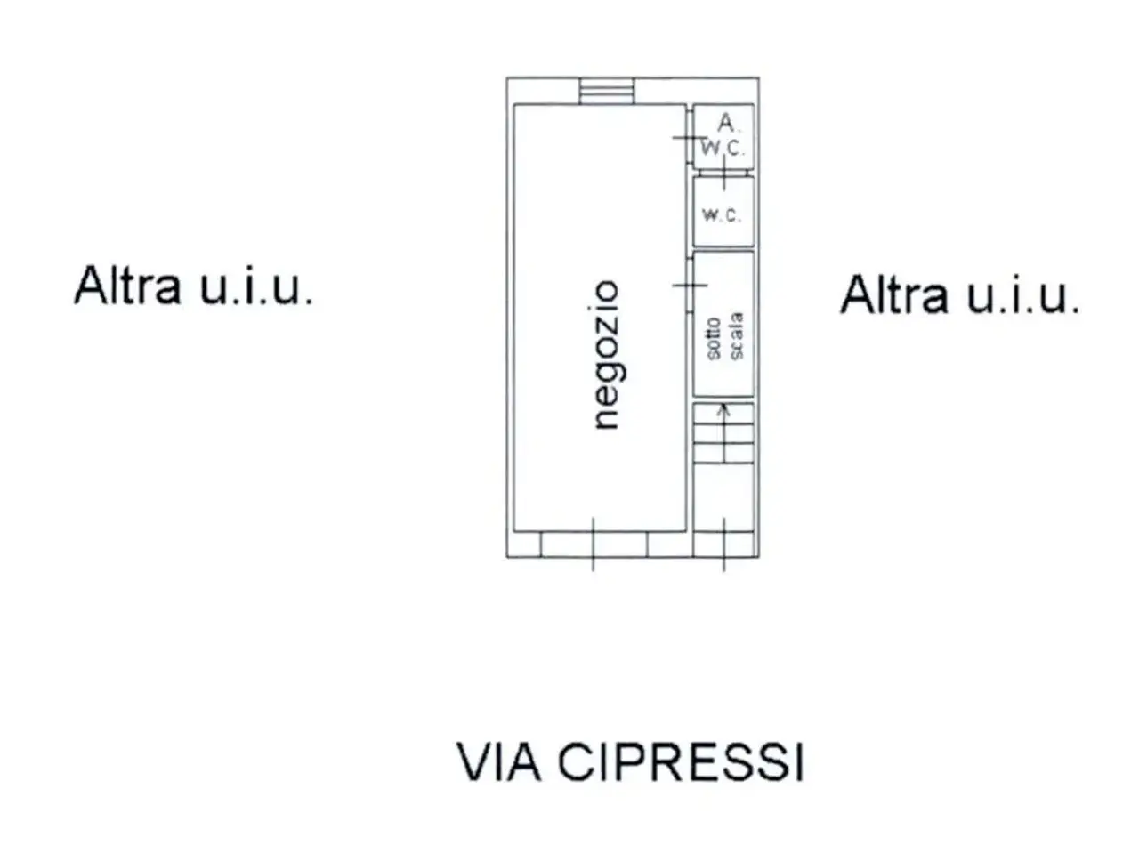 Negozio in Via Cipressi 89, Palermo, {3} - Planimetria 1