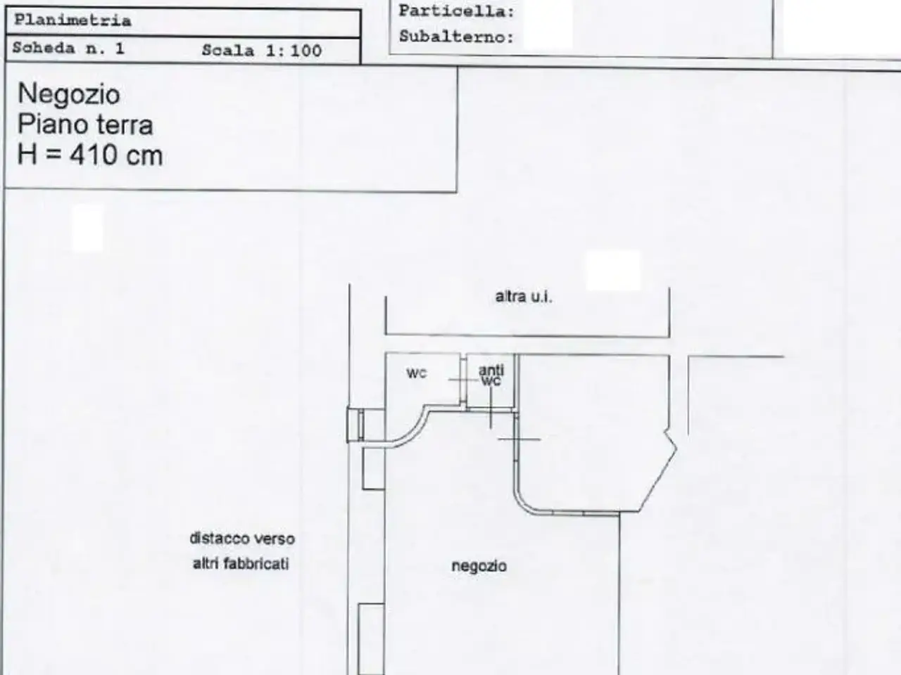 Negozio in Via dei Gelsi 22, Roma, {3} - Planimetria 1