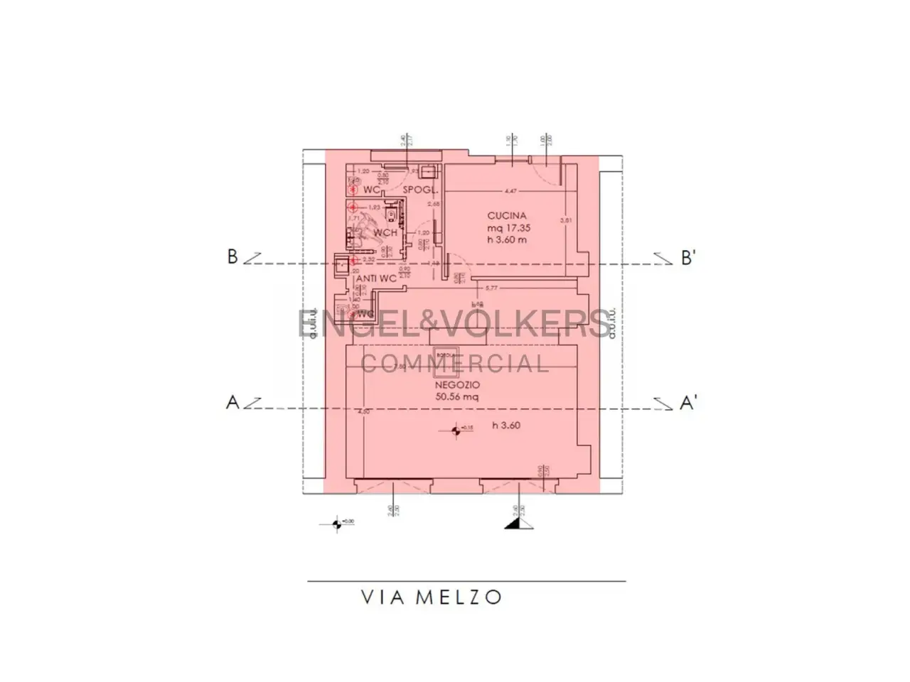 Negozio in Via Melzo, Milano, {3} - Planimetria 1