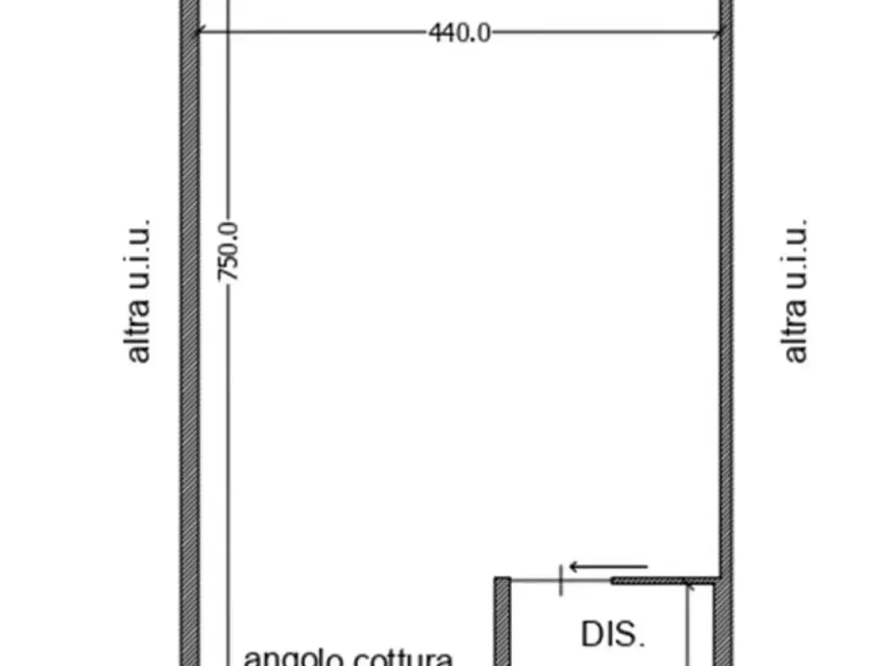 Monolocale in Via Madama Cristina 52, Torino - Planimetria 1