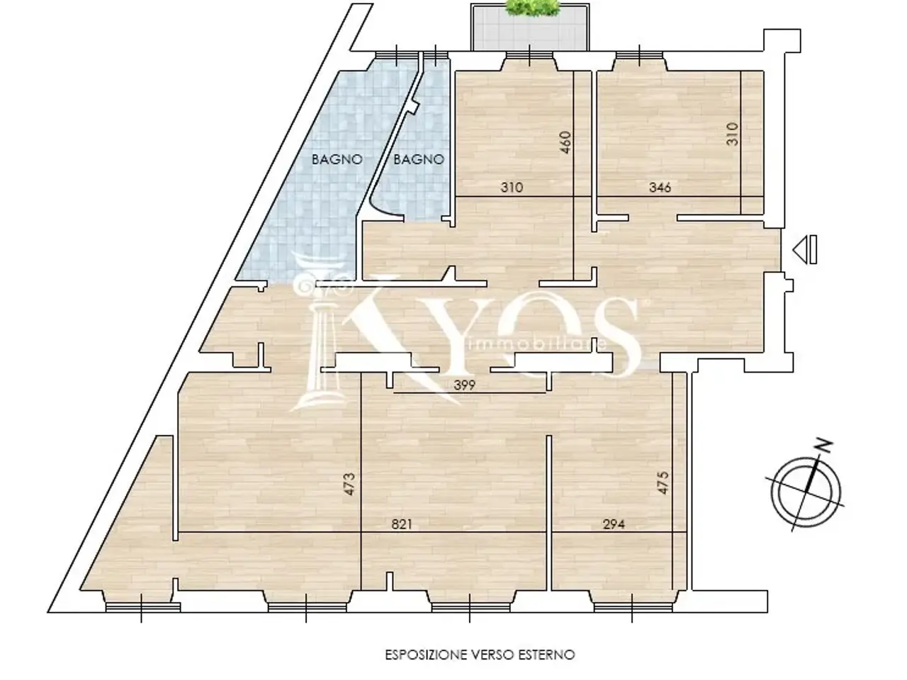 Ufficio in Via Giovanni Pacini 13, Milano, {3} - Planimetria 1
