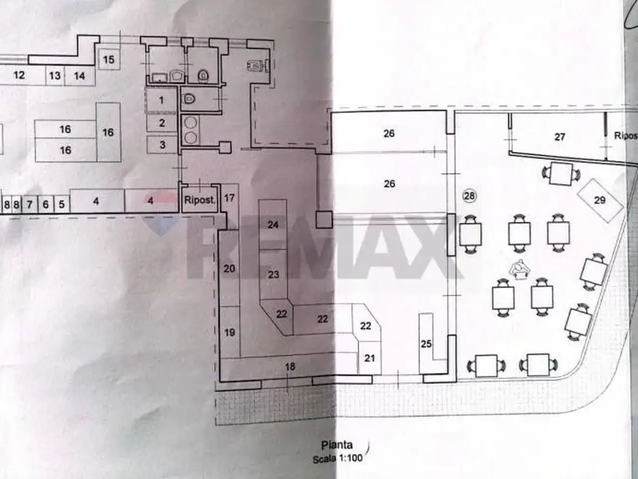 Bar in Via Deodato 178, San Giovanni La Punta, {3} - Planimetria 1