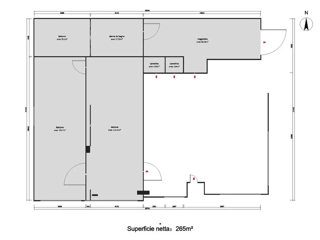 Negozio in Piazza Portegaia 16, Lumezzane, {3} - Planimetria 1