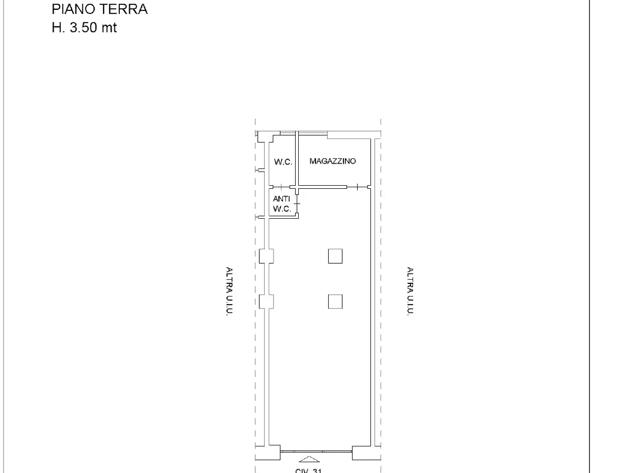 Negozio in Via Antonino Lo Surdo 29, Roma, {3} - Planimetria 1
