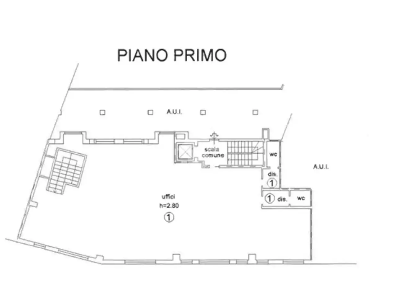 Ufficio in Via Sant'Antonio 9, Parabiago, {3} - Planimetria 1