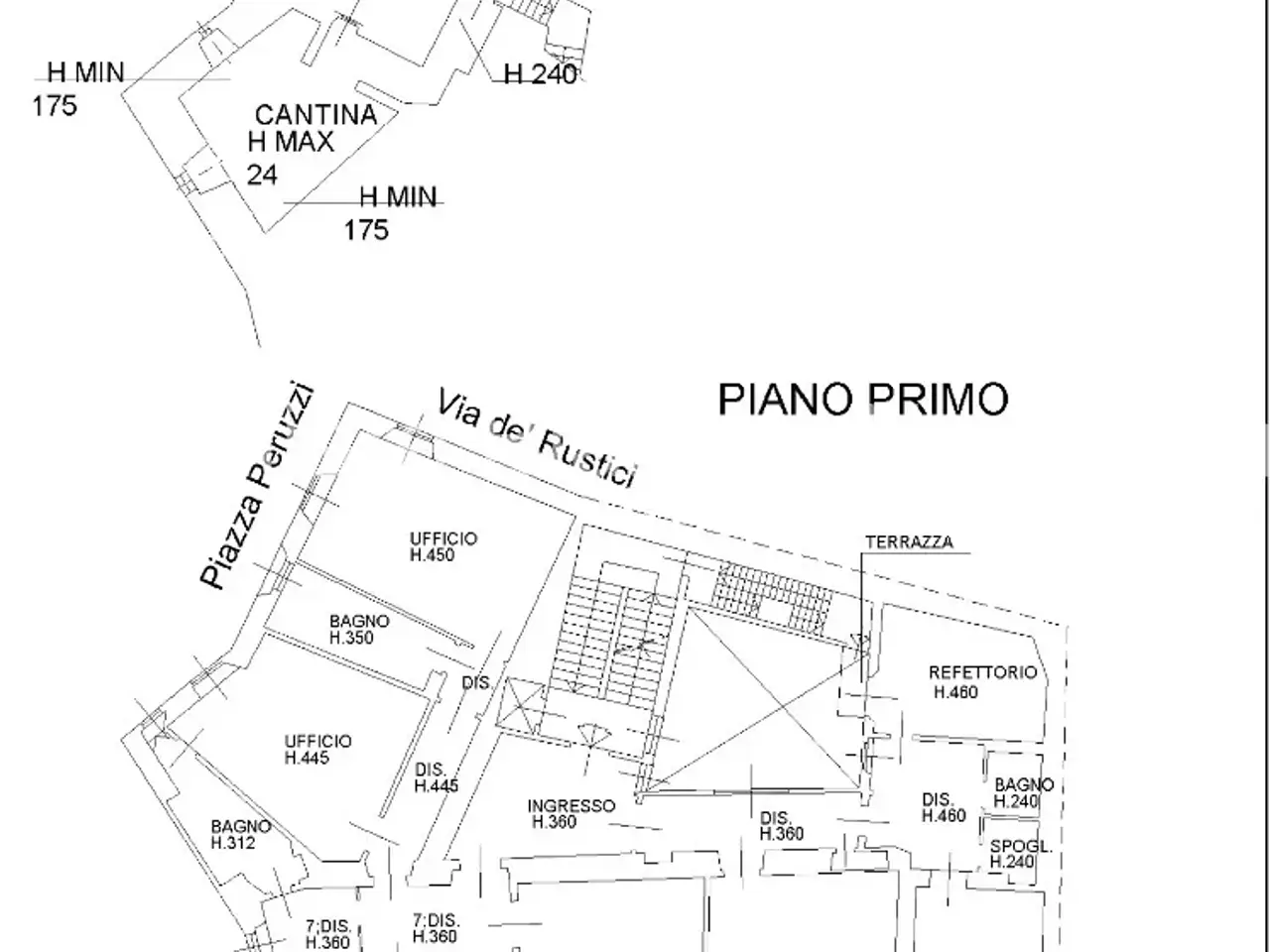 Ufficio in Piazza Peruzzi 4, Firenze, {3} - Planimetria 1