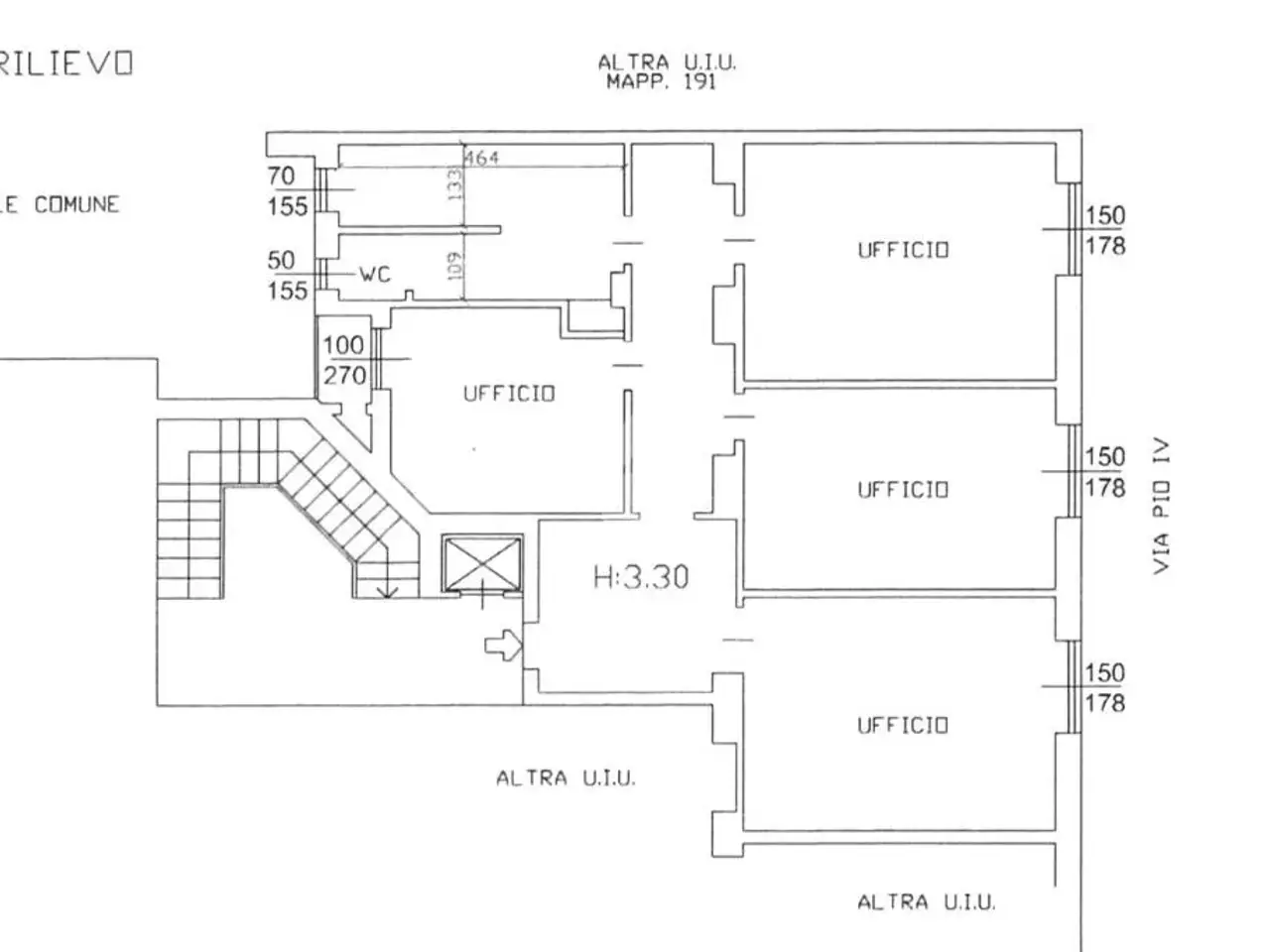 Ufficio in Via Pio IV, Milano, {3} - Planimetria 1
