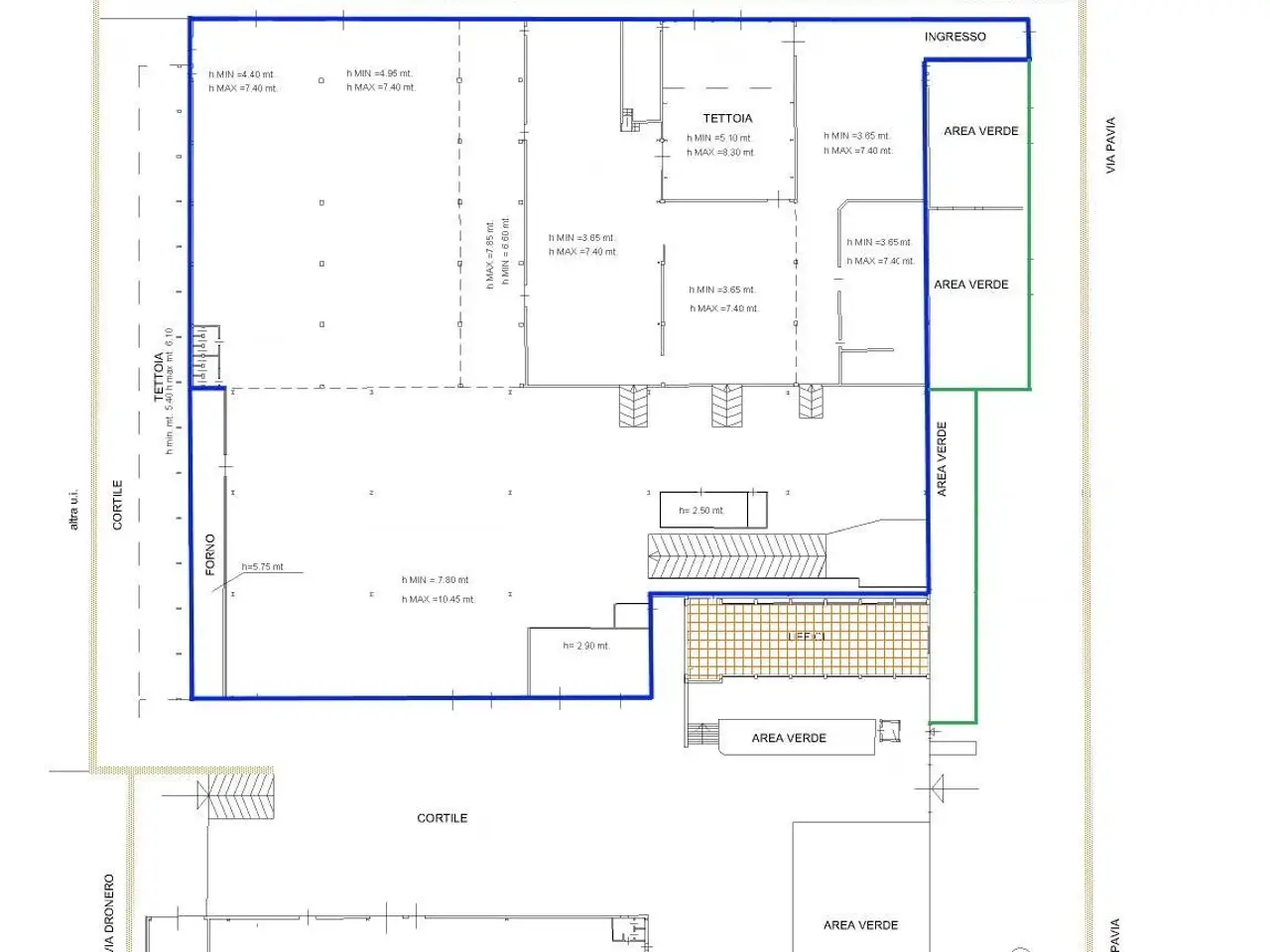 Capannone in Via Pavia 71, Rivoli, {3} - Planimetria 1
