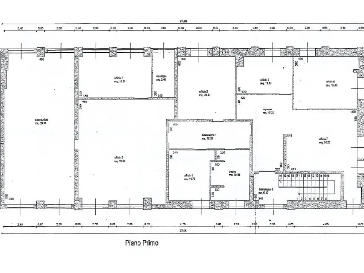 Ufficio in Via Ing. Giuseppe Grossi 1, Treviglio, {3} - Planimetria 1
