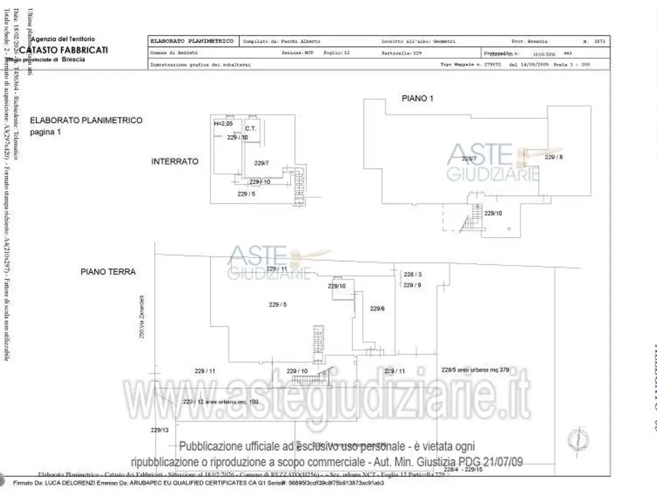 Garage in Via Giuseppe Zanardelli, 24, 25086 Rezzato Bs, Italia 24, Rezzato, {3} - Planimetria 1