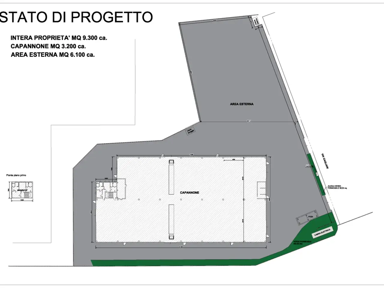 Capannone in Via Cagliari 10, Trezzano Rosa, {3} - Planimetria 1