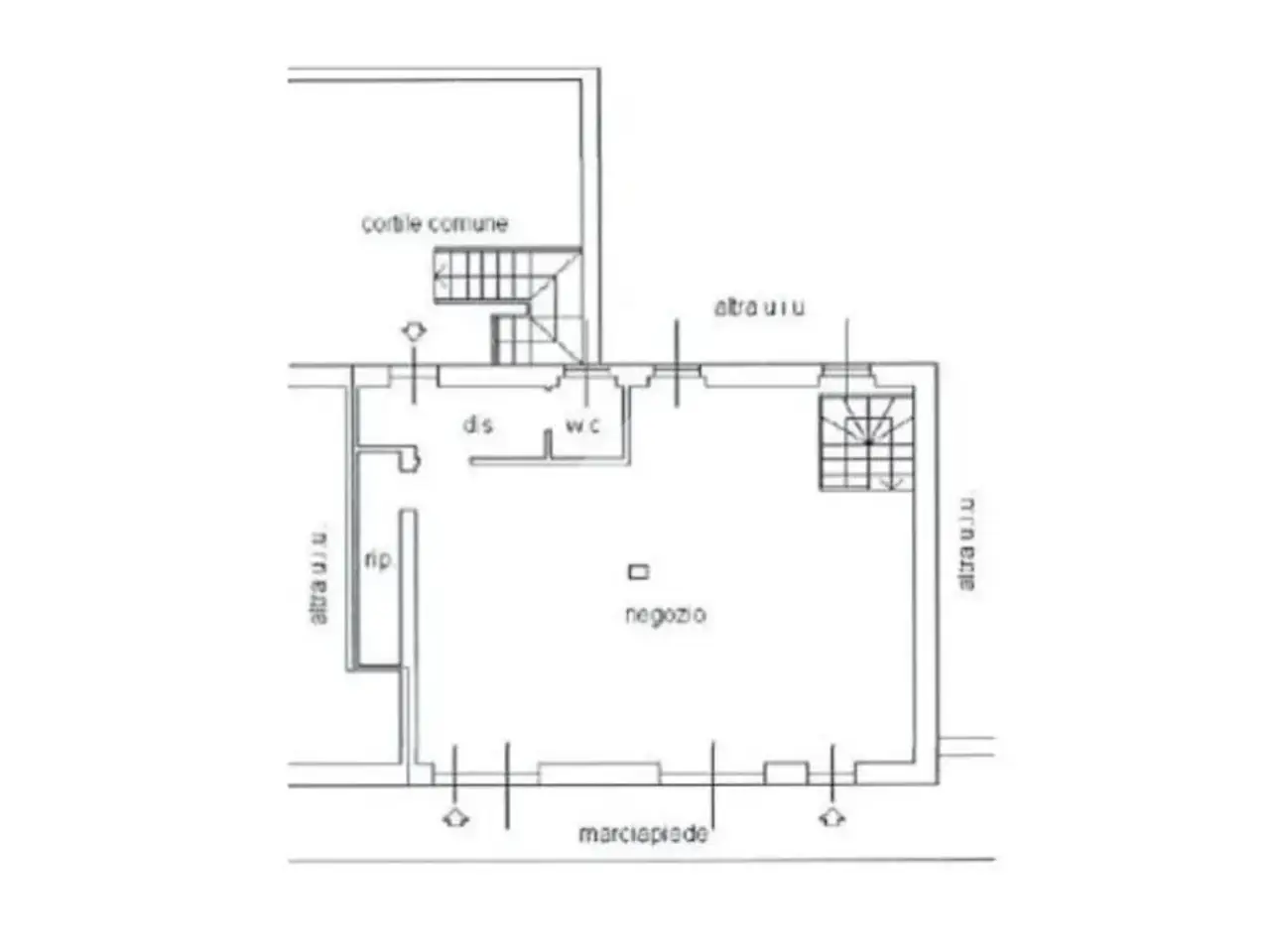 Negozio in Via Giuseppe Mazzini 52, Vimercate, {3} - Planimetria 1