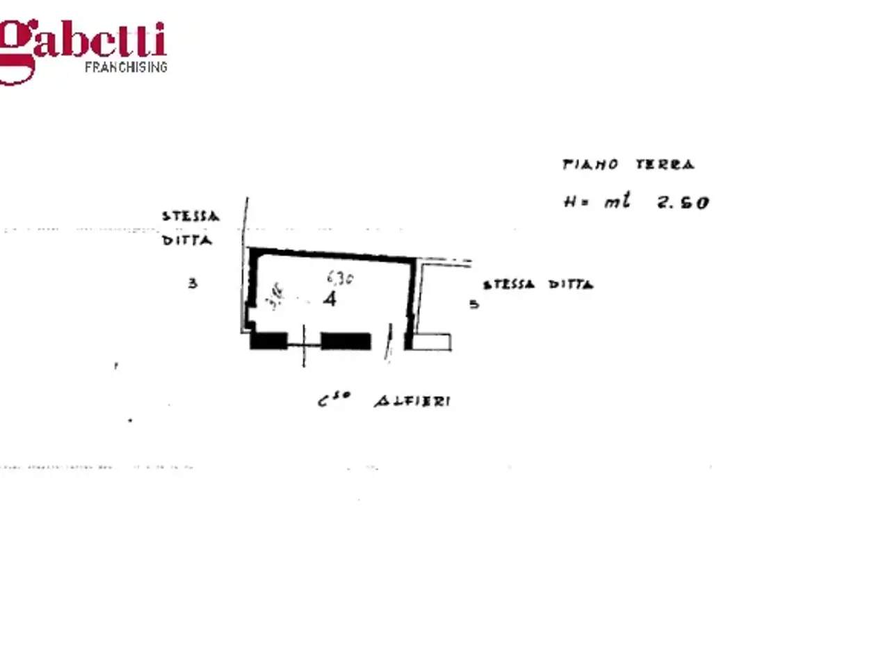 Negozio in Corso Vittorio Alfieri 43, Asti, {3} - Planimetria 1