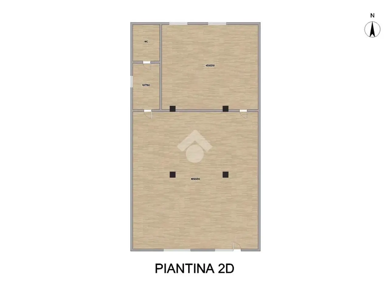 Negozio in Via Nazario Sauro 7, Ghedi, {3} - Planimetria 1