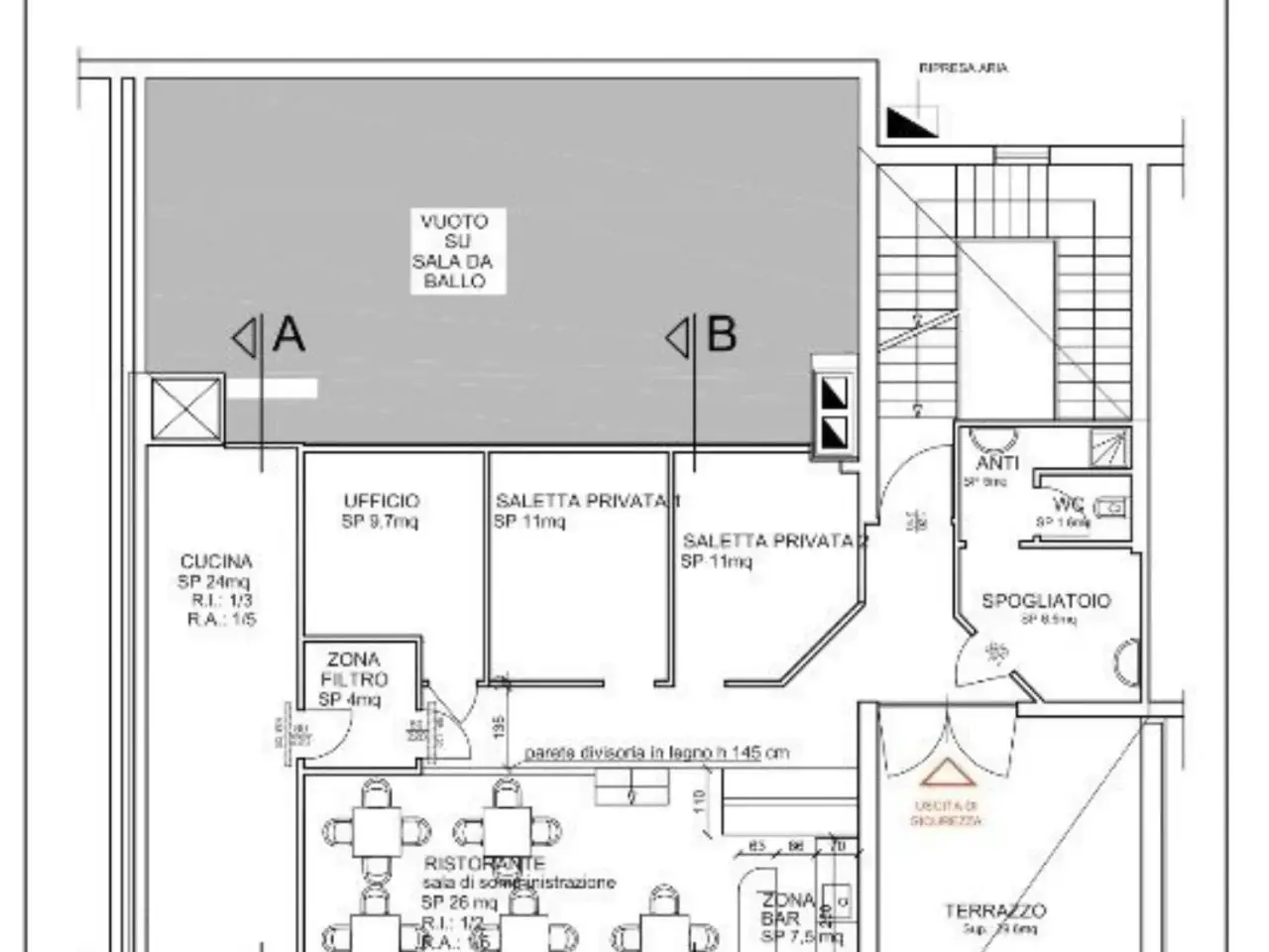 Negozio in Via Maria Melato 3, Reggio nell'Emilia, {3} - Planimetria 1