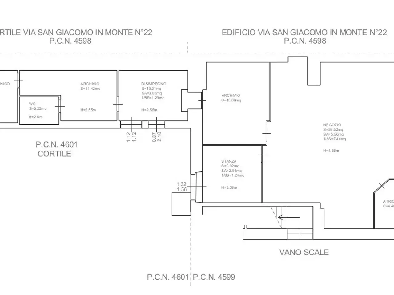Esercizio commerciale in San Giacomo in Monte 20, Trieste, {3} - Planimetria 1