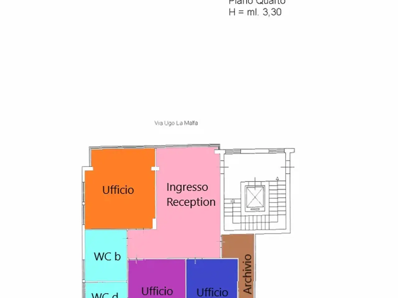 Ufficio in Via Ugo La Malfa  62, Palermo, {3} - Planimetria 1