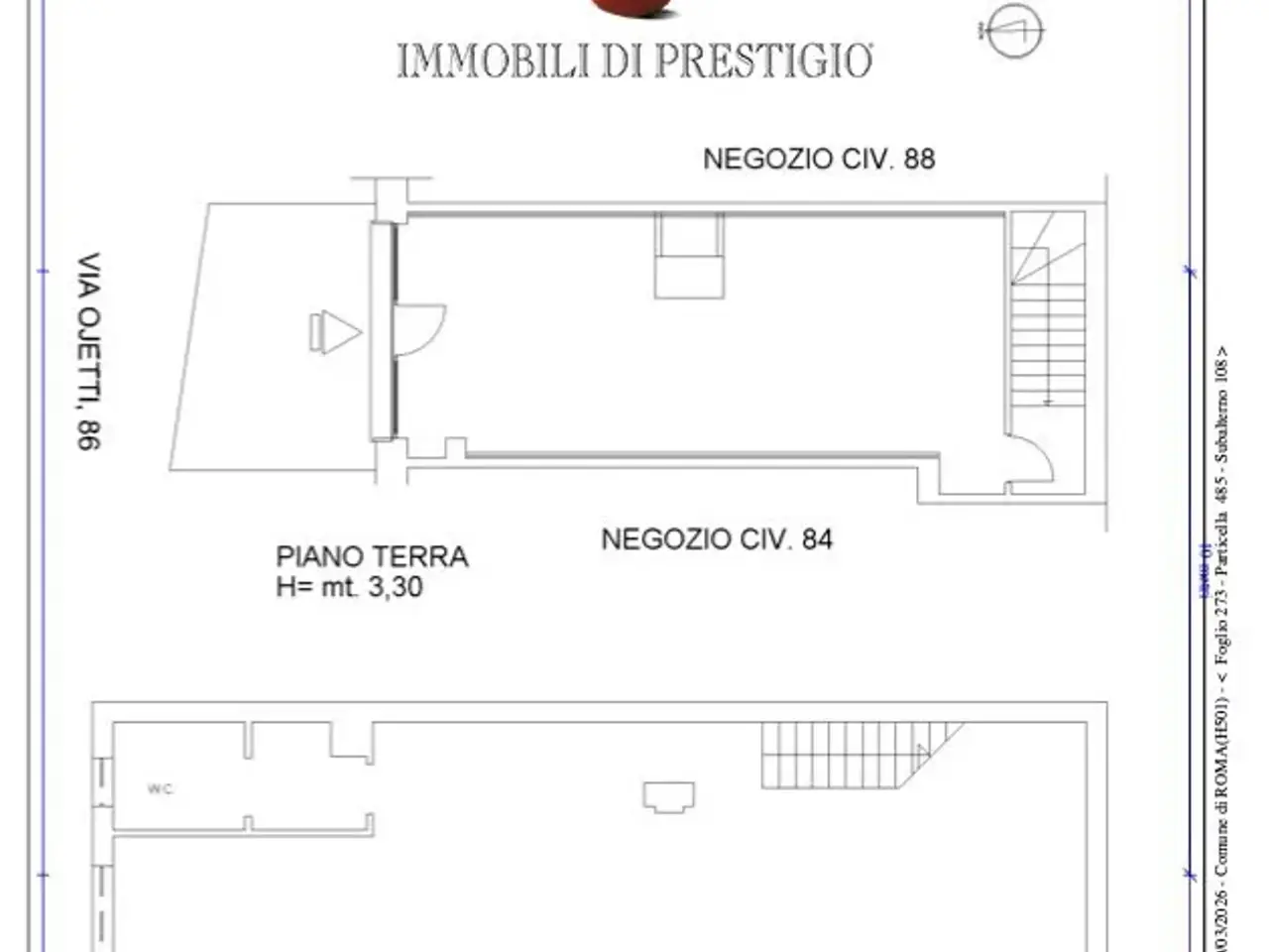 Negozio in Via Ugo Ojetti, Roma, {3} - Planimetria 1