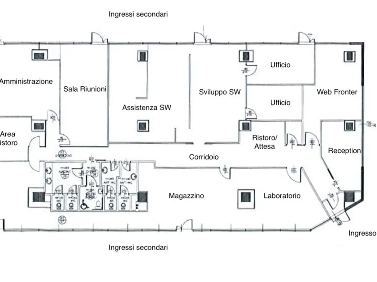 Ufficio in Viale Forlanini 23, Milano, {3} - Planimetria 1
