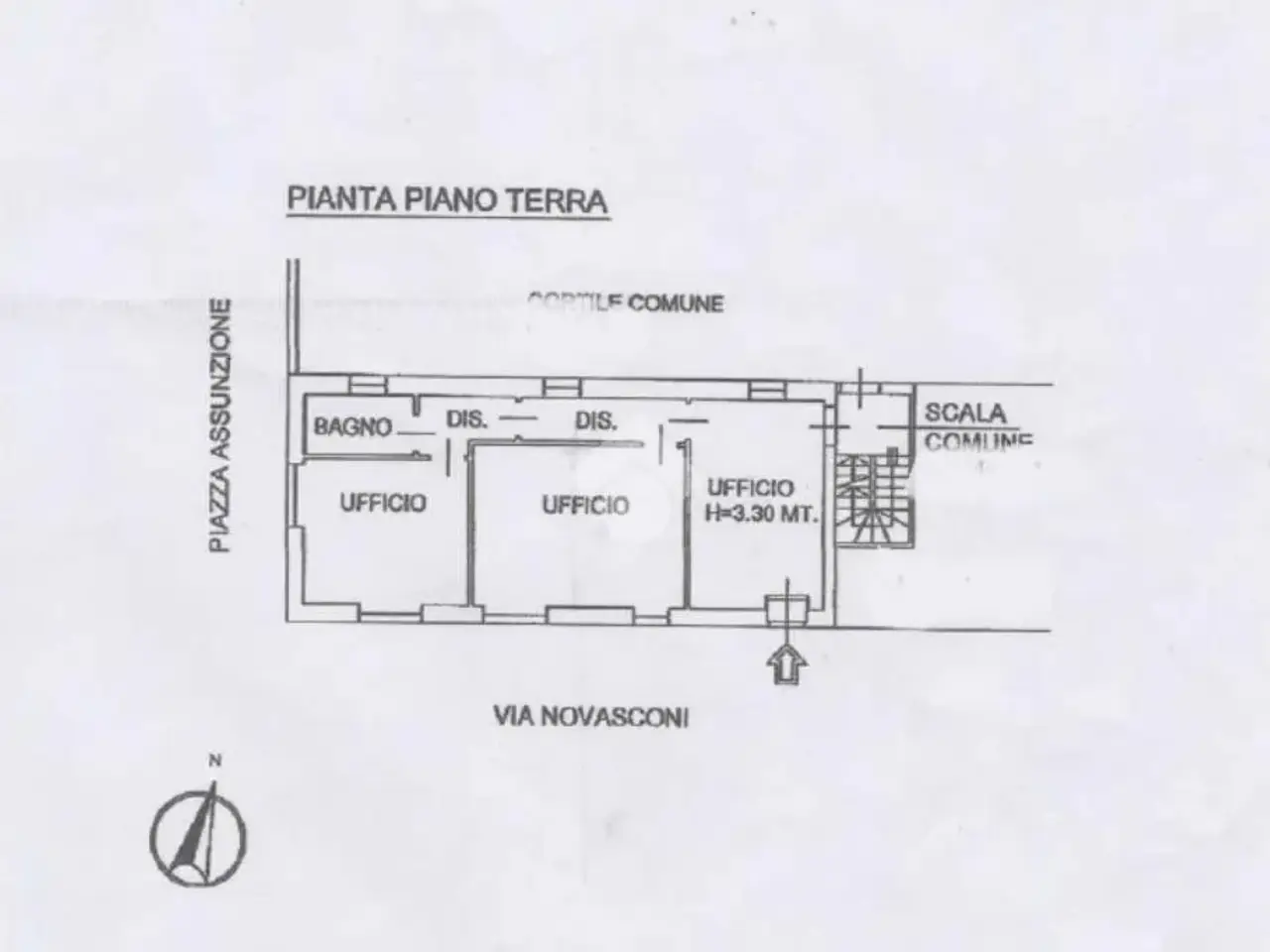 Ufficio in Via Monsignor Antonio Novasconi 2, Castiglione D'Adda, {3} - Planimetria 1