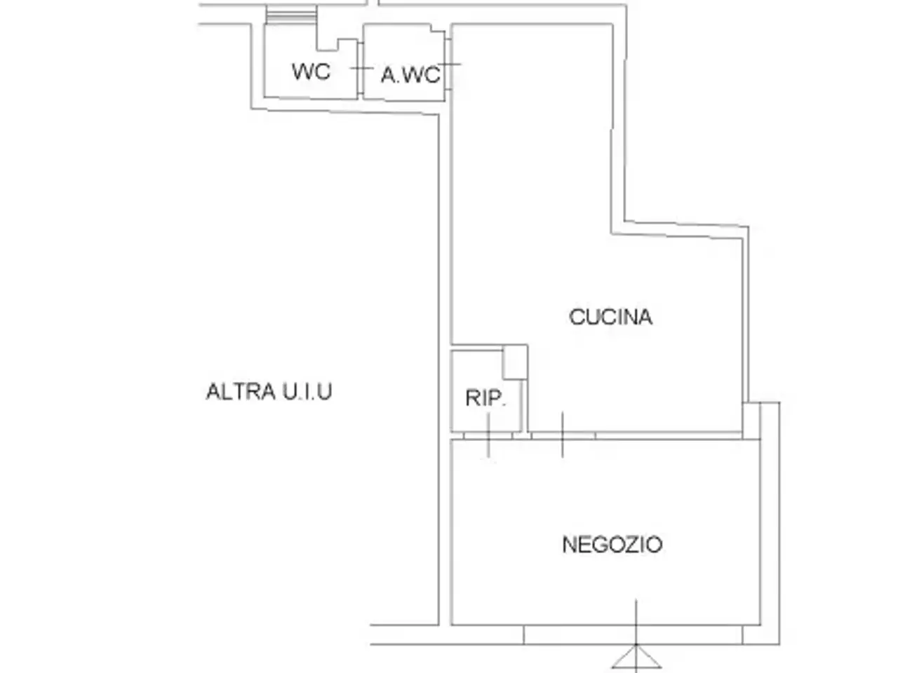 Negozio in Via Giacinto De Vecchi Pieralice 58, Roma, {3} - Planimetria 1