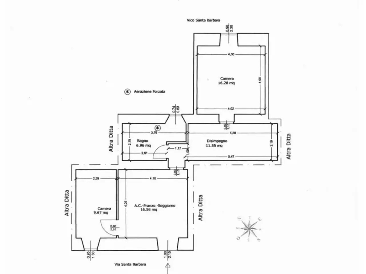 Trilocale in Via Santa Barbara, Carbonia - Planimetria 1